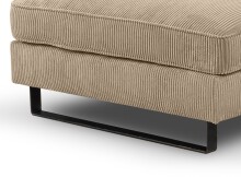 Ecksofa >Bolivia< in beige, Cord - 276x91x183cm (BxHxT)