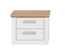 Nachtkommode >Verona< in Sibiu Lärche, Spannplatte/MDF - 56x43x39cm (BxHxT)