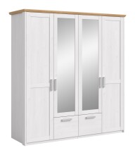 Kleiderschrank >Verona< in Sibiu Lärche, Spannplatte/MDF - 188x200x61cm (BxHxT)