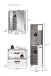 Badezimmer-Set >Kojak< in Weiß Hochglanz - 115x188x37cm (BxHxT)