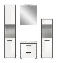 Badezimmer-Set >Kojak< in Weiß Hochglanz - 171x188x37cm (BxHxT)