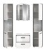 Badezimmer-Set >Kojak< in Weiß Hochglanz - 171x188x37cm (BxHxT)