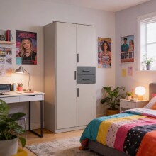 Drehtürenschrank >BAHAMAS< in GRAFIT +...