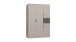 Drehtürenschrank >BAHAMAS< in GRAFIT + SAHARAGRAU - 135x198x58cm (BxHxT)
