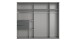 Schwebetürenschrank >palermo< in WEISS + GRAPHIT - 250x216x65 (BxHxT)