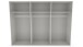 Schwebetürenschrank >palermo< in WEISS / SPIEGEL + GRAPHIT - 300x216x65 (BxHxT)