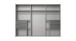 Schwebetürenschrank >palermo< PLANKENEICHE DEKOR / SPIEGEL + GRAPHIT - 300x216x65 (BxHxT)