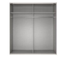 Schwebetürenschrank >palermo< in PLANKENEICHE DEKOR + GRAPHIT - 200x216x65cm (BxHxT)