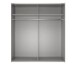 Schwebetürenschrank >palermo< PLANKENEICHE Dekor / Spiegel / Graphit - 200x216x65cm (BxHxT)