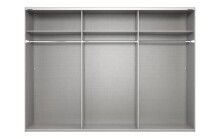 Schwebetürenschrank >palermo< in GRAPHIT + SCHWARZE GRIFFE - 300x216x65 (BxHxT)