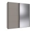 Schwebetürenschrank >AALST< in SAHARAGRAU / SPIEGEL - 180x208x65cm (BxHxT)