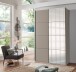 Schwebetürenschrank >AALST< in SAHARAGRAU / SPIEGEL - 135x208x65cm (BxHxT)