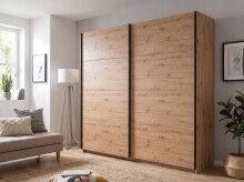 Schwebetürenschrank >AALST< in ARTISAN EICHE NACHBILDUNG - 225x208x65cm (BxHxT)