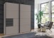 Schwebetürenschrank >OSNABRÜCK< in SAHARAGRAU / GRAPHIT - 180x198x65cm (BxHxT)