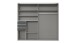 Schwebetürenschrank >OSNABRÜCK< SAHARAGRAU / GRAPHIT / SPIEGEL - 180x198x65cm (BxHxT)