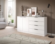 Kommode >Kopenhagen< in Weiß - 148x80x35cm...