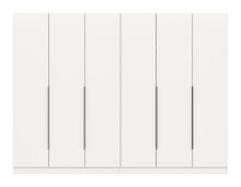 Kleiderschrank >Kopenhagen< in Weiß - 240x181x52cm (BxHxT)