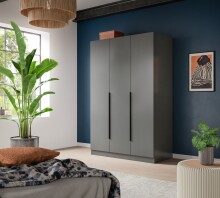 Kleiderschrank >Kopenhagen< in Anthrazit -...