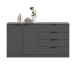 Sideboard >Kopenhagen< in Anthrazit - 148x79x35cm (BxHxT)