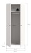 Kleiderschrank >Darwin< in Weiß - 80x176x51cm (BxHxT)