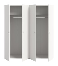 Kleiderschrank >Darwin< in Weiß - 160x176x51cm (BxHxT)