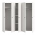 Kleiderschrank >Darwin< in Weiß - 200x176x51cm (BxHxT)