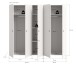 Kleiderschrank >Darwin< in Weiß - 200x176x51cm (BxHxT)