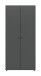Kleiderschrank >Darwin< in Anthrazit - 80x176x51cm (BxHxT)