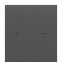 Kleiderschrank >Darwin< in Anthrazit - 160x176x51cm (BxHxT)