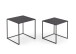 Couchtisch >Tina< in Schwarz, Metall - 38x41x38cm (BxHxT)