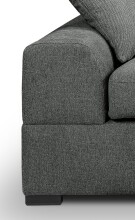 Ecksofa >Veda< in grau, Strukturstoff - 308x90x186cm (BxHxT)