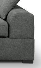 Ecksofa >Veda< in grau, Strukturstoff - 308x90x186cm (BxHxT)