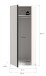 Kleiderschrank >Oakland< in Weiß - 80x183x53cm (BxHxT)