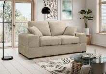 2-Sitzer >Veda< in beige, Strukturstoff -...