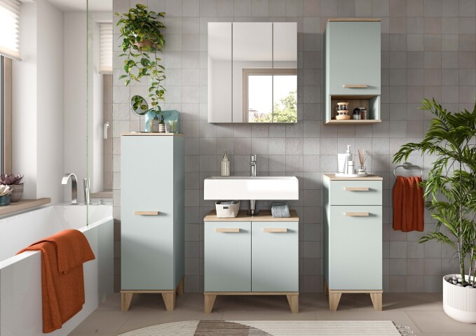 Badezimmer-Set >Star< in Hellgrün - 158x190x34cm (BxHxT)
