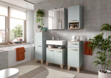 Badezimmer-Set >Star< in Hellgrün - 60x190x34cm (BxHxT)