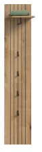 Garderobenpaneel >Station< in Evoke Oak - 31x160x27cm (BxHxT)