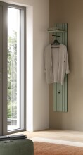 Garderobenpaneel >Station< in Smoke Green - 31x160x27cm (BxHxT)