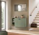 Garderoben-Set >Station< in Smoke Green - 106x192x37cm (BxHxT)