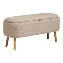 Truhenbank >Harlow< in Beige, Polyester -...
