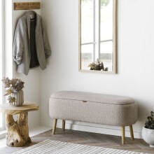 Truhenbank >Harlow< in Beige, Polyester -...