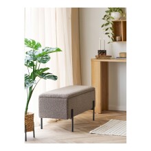 Truhenbank >Watford< in Braun, Polyester -...