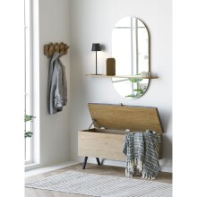 Wandspiegel >Barco< in Eiche natur Dekor - 92x94,5x15cm (BxHxT)