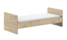 Babybett >Sam< in Eiche Melamin Dekor, Holzwerkstoff - 124,8x95,1x65,8cm (BxHxT)