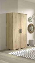 Drehtürenschrank >Sam< in Eiche Melamin Dekor...