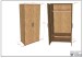 Drehtürenschrank >Sam< in Eiche Melamin Dekor - 100,5x199,2x59 (BxHxT)