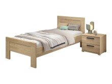 Bett-Set >Sam< (2er-Set) in Eiche Melamin Dekor -...