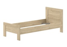 Bett-Set >Sam< (2er-Set) in Eiche Melamin Dekor - 94,6x87x206,4 (BxHxT)