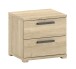 Bett-Set >Sam< (2er-Set) in Eiche Melamin Dekor - 94,6x87x206,4 (BxHxT)