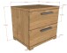 Bett-Set >Sam< (2er-Set) in Eiche Melamin Dekor - 94,6x87x206,4 (BxHxT)